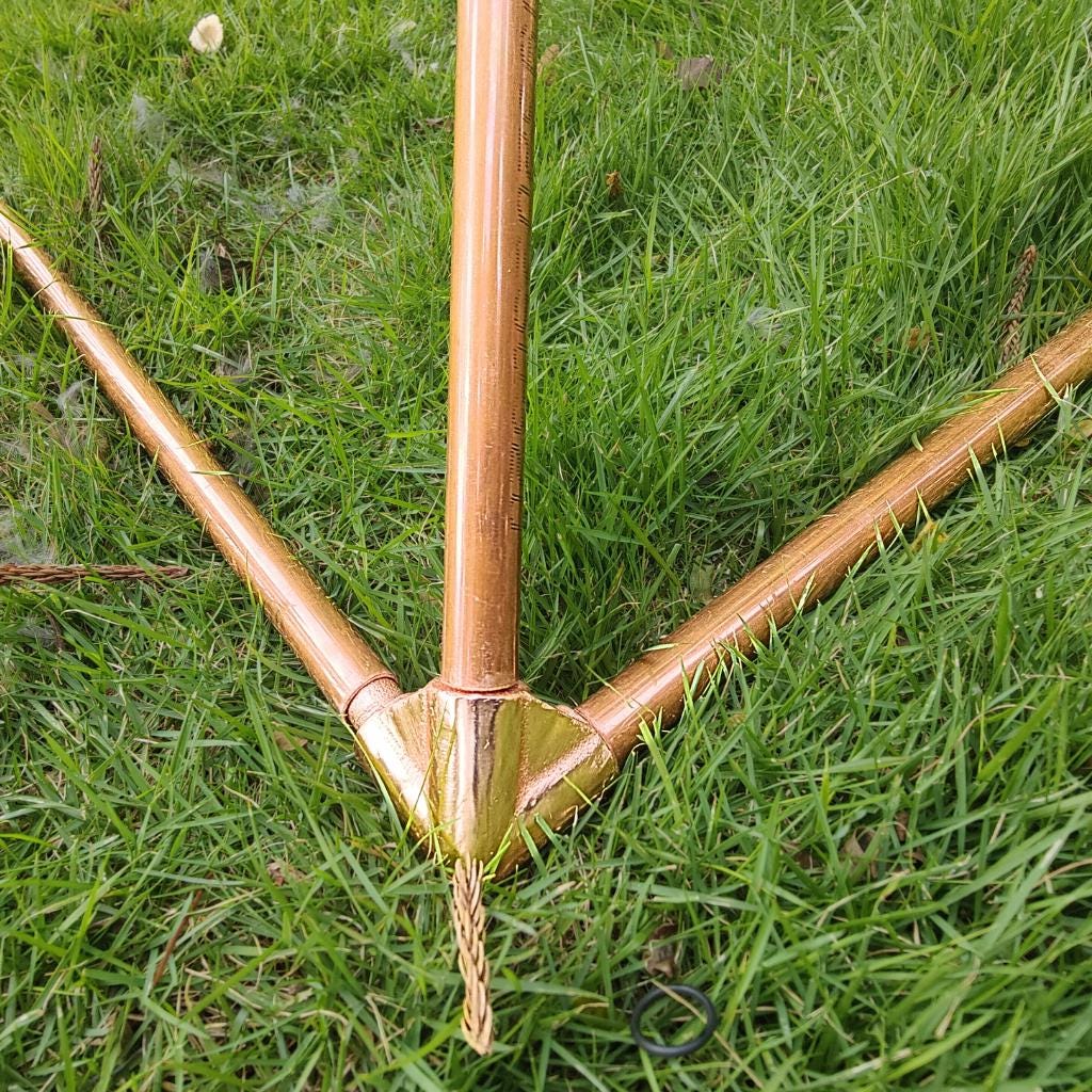 Copper Pyramid for Meditation _ 6 feet Premium Quality ( Full Set all Copper PIPES) Giza Pyramid Connectors KIT,Copper Pyramid Kit, Giza kit