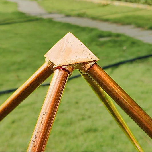 Copper Pyramid for Meditation _ 6 feet Premium Quality ( Full Set all Copper PIPES) Giza Pyramid Connectors KIT,Copper Pyramid Kit, Giza kit
